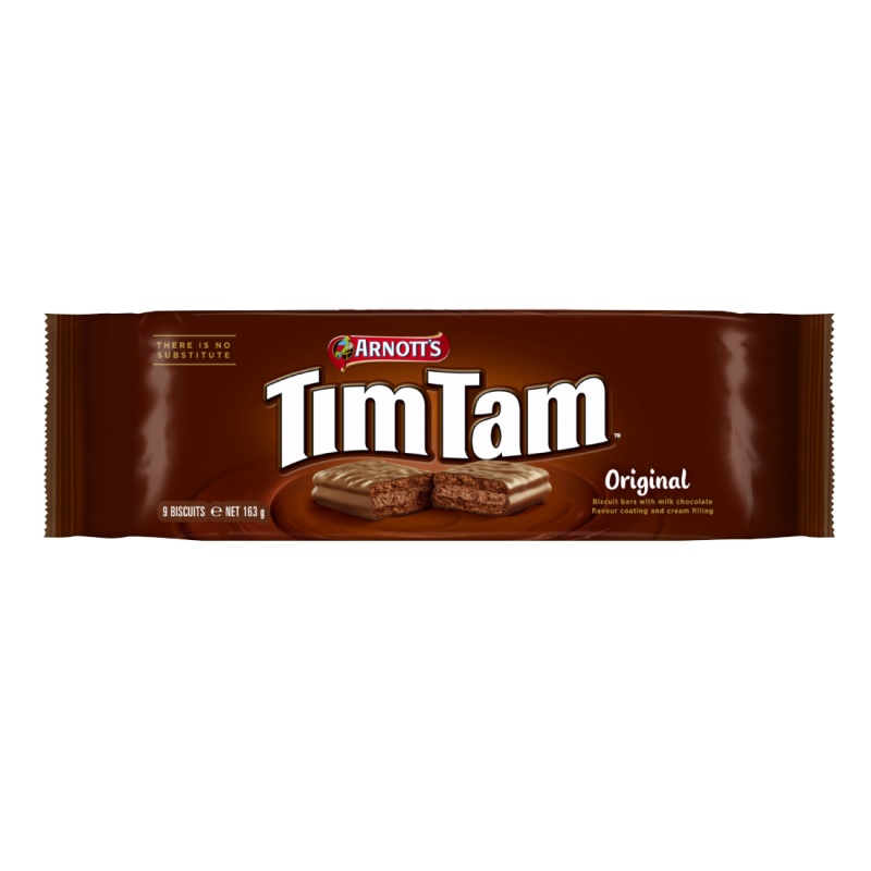 Original Milk Chocolate Tim Tam Biscuits 9 Pack Arnotts 163g